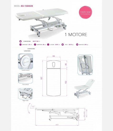 LETTINO ELETTRICO 1 MOTORE KEOPE KE-1S8020