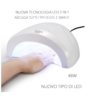 LAMPADA UNGHIE LED 48W 2- IN-1 ASCIUGA TUTTI I TIPI DI GEL PERMANENTE,SEMIPERMANENTE E COLATA