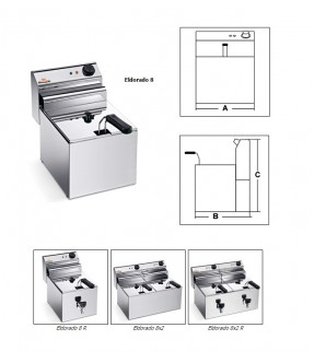 FRIGGITRICE PROFESSIONALE INOX ELDORADO 8 LA FELSINEA