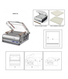 MACCHINA PER SOTTOVUOTO A CAMPANA LA FELSINEA SPACE 50 BX