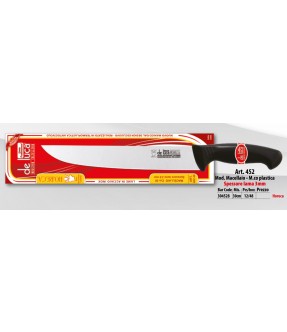 COLTELLO MACELLAIO MANICO IN PLASTICA 30 CM SPESSORE LAMA 3 MM LINEA HO.RE.CA DE LUCA