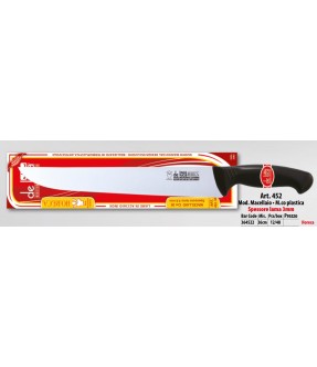 COLTELLO MACELLAIO MANICO IN PLASTICA 36 CM SPESSORE LAMA 3 MM LINEA HO.RE.CA DE LUCA 