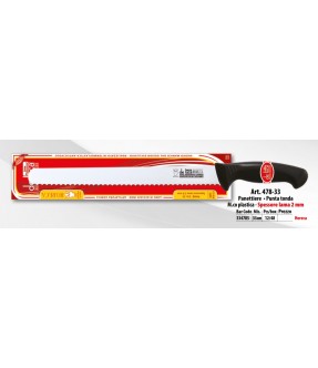 COLTELLO PANE MANICO IN PLASTICA PUNTA TONDA 33 CM SPESSORE LAMA 2 MM LINEA HO.RE.CA. DE LUCA