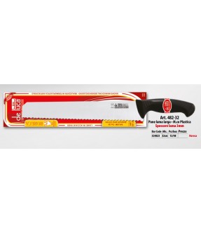 COLTELLO PANE LAMA LARGA MANICO IN PLASTICA 32 CM SPESSORE LAMA 3 MM LINEA HO.RE.CA. DE LUCA