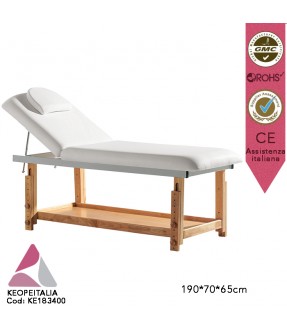 LETTINO MASSAGGIO KEOPE LUXOR FORO VISO ALTEZZA REGOLABILE BASE IN LEGNO METALLO E PVC PU KE-183400 PER CENTRI ESTETICI SPA MASSAGGITORI FISEOTERAPISTI TRATTAMENTI