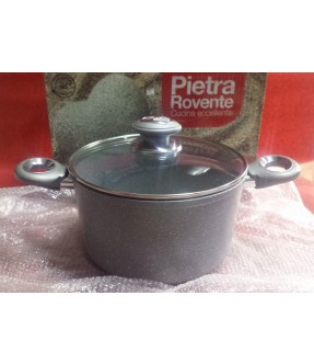 PENTOLA ANTIADERENTE CON COPERCHIO IN VETRO ANCHE CUCINA INDUZIONE CM 22 26