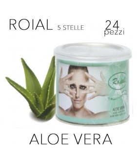 CERA EPILAZIONE ROIAL LIPOSOLUBILE BARATTOLO 400 ML ALOE VERA  24 PZ