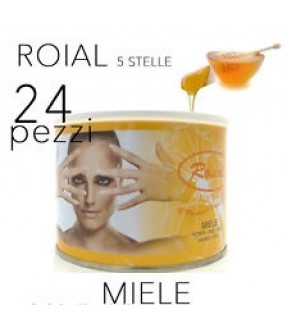 CERA EPILAZIONE ROIAL LIPOSOLUBILE BARATTOLO 400 ML MIELE 24 PZ